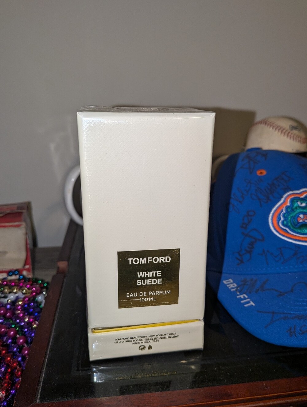 Tom Ford White Suede - White & Gold Accented Box NWT
